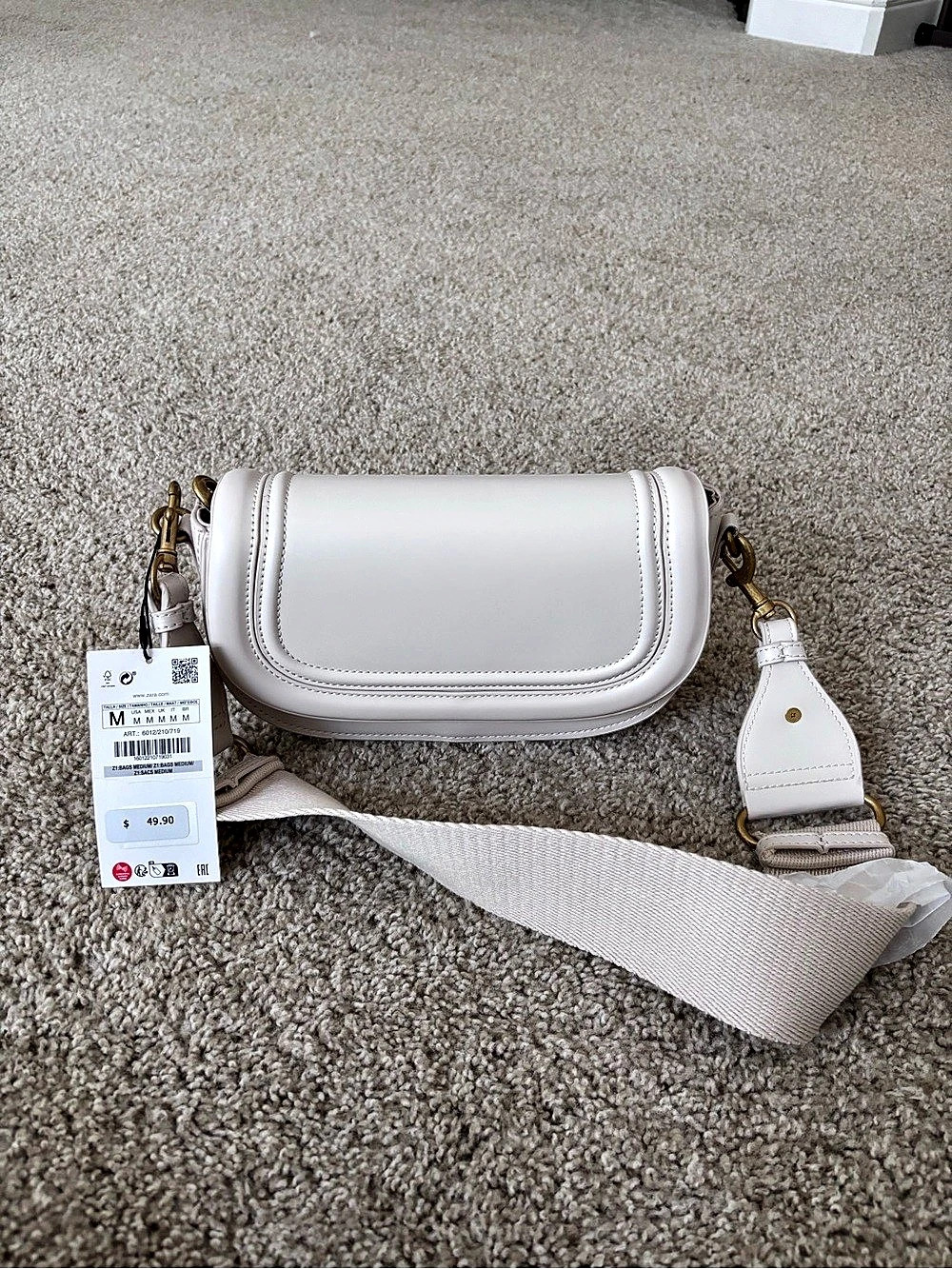 NEW White Zara Crossbody Bag
